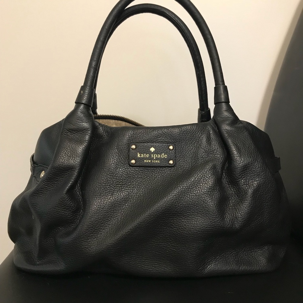 Kate Spade Stevie in Black Pebbled Leather
